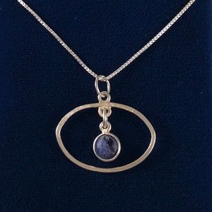 Evil Eye El Ojo Sapphire Eye Necklace